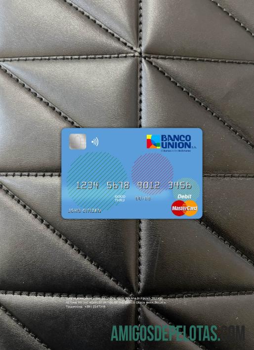 Bolívia Banco Union Bank Master Card Photolook Frente exemplo